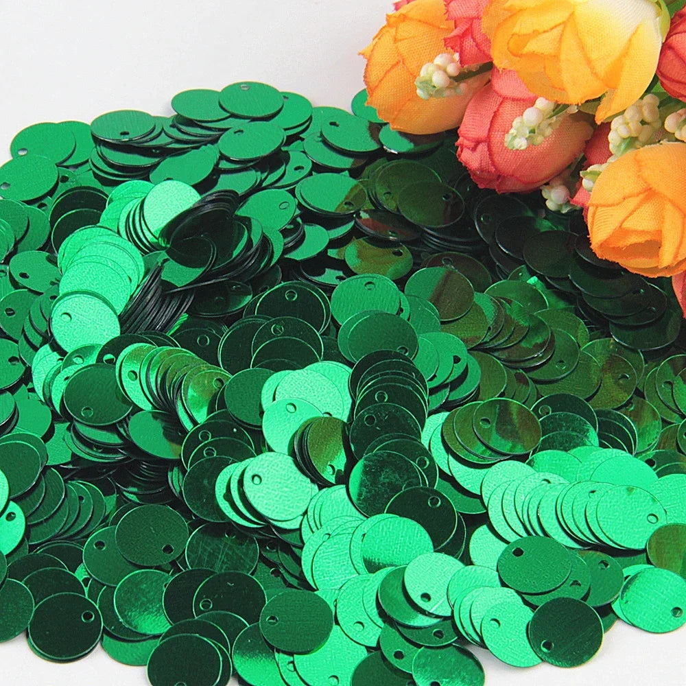 Paillettes Flat Rotonde 10–25 mm con Foro – 10 g , Costumi, Scialli, Danza, Scrapbooking e Decorazioni