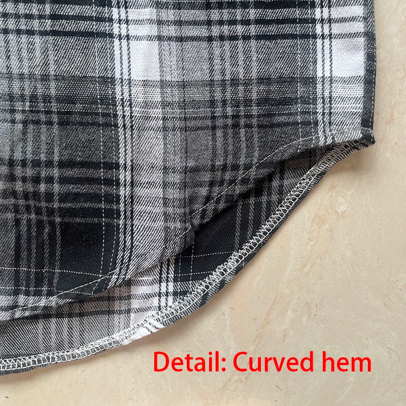 Camicia a quadri donna autunno 2025 – camicia manica lunga stile preppy vintage, taglio loose, single-breasted