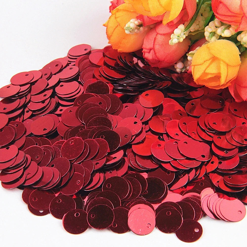 Paillettes Flat Rotonde 10–25 mm con Foro – 10 g , Costumi, Scialli, Danza, Scrapbooking e Decorazioni