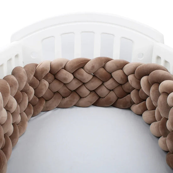 Paracolpi Culla Intrecciato 300-400 cm – Bumper Morbido a Treccia per Lettino Neonato