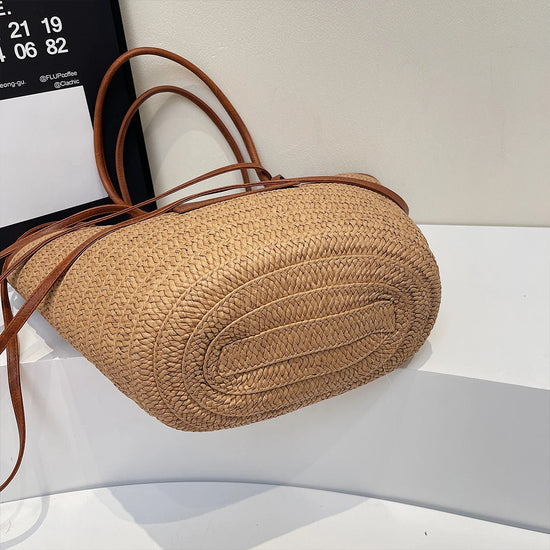 Borsa Donna in Paglia Intrecciata – Tote Estiva con Zip