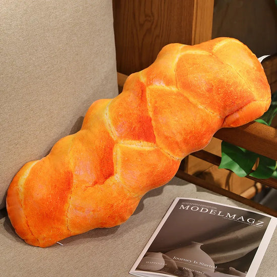 Realistic Bread Plush Pillow Set Croissant Baguette Hot Dog Sofa Decor Soft Comfort Food Themed Cushions For family Birthday Gif