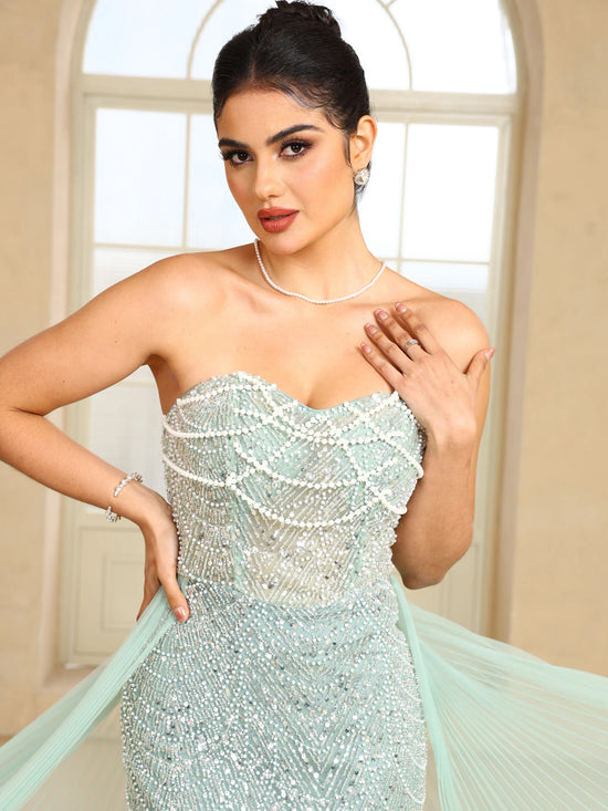 Abito Lungo Elegante con Spacco Alto – Vestito da Cerimonia e Gala