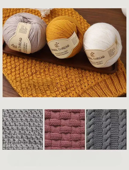 Set 10 Gomitoli Lana– 500 g Filato Medio-Spesso per Maglieria e Uncinetto