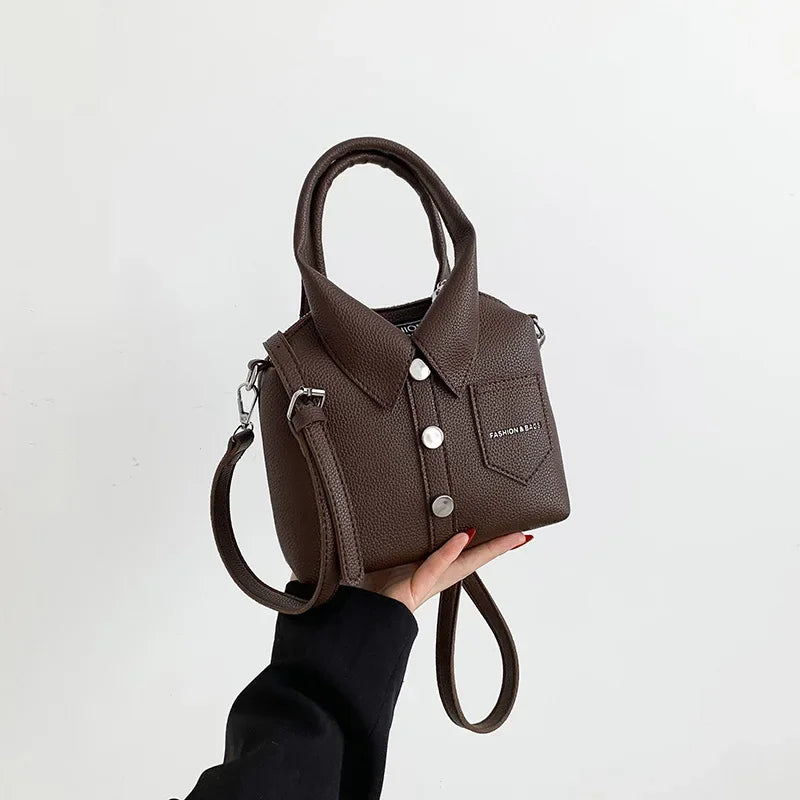 Borsa compatta quadrata in PU – shoulder / crossbody bag con zip, design elegante e di qualità per donna 2025