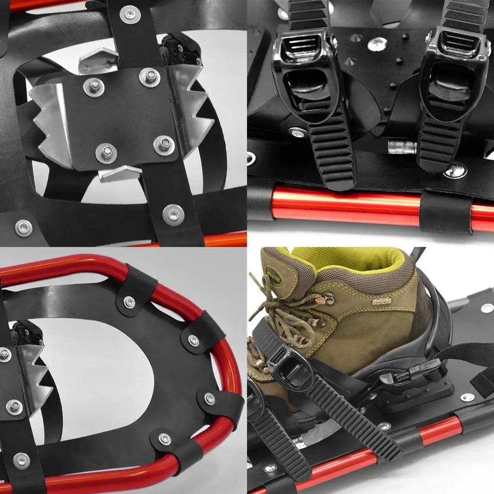 Racchette da sci/skates in alluminio regolabili – short ski “sliding” leggeri per neve, sport outdoor