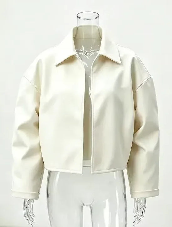 Giacca Donna Effetto Pelle Vintage con Zip - immagine 19