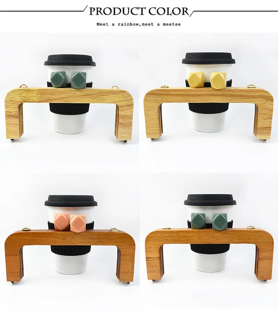 Set di manici in legno da 20 cm per borse – Chiusura a bacio per cucito fai-da-te, confezione da 1, 2 o 5 pezzi