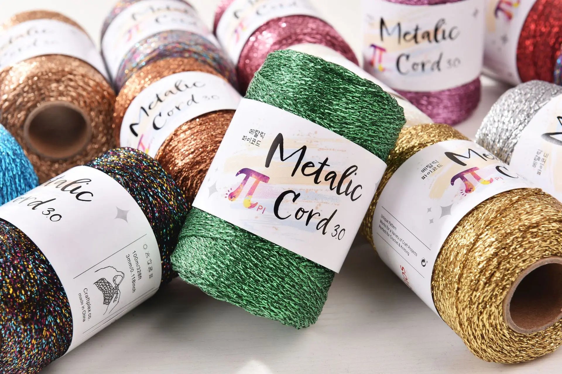 Cordoncino Rigido in Core-Spun da 3 mm con Fili Metallici Argentati – Filo Decorativo di Alta Qualità per Packaging Regalo, Uncinetto e Progetti Fai-da-Te