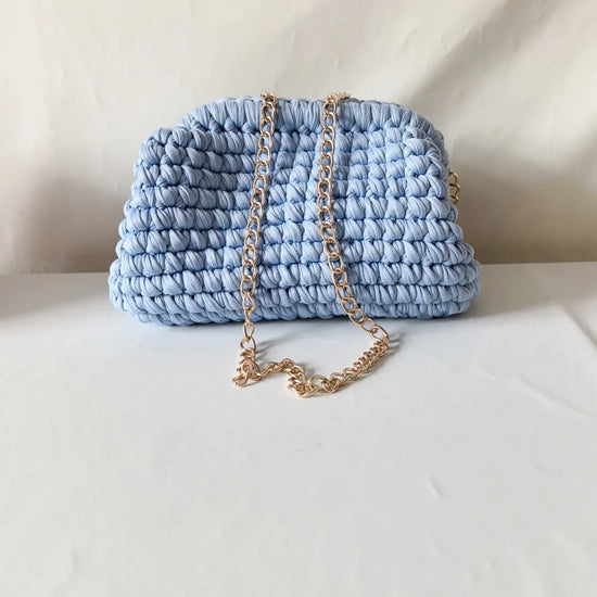 Clutch donna crochet fatta a mano – pochette artigianale intrecciata ideale per il giorno