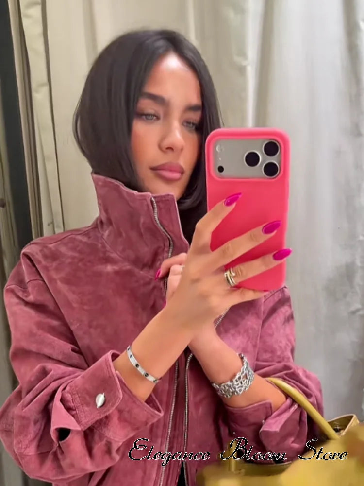 Bomber Donna Collo Alto con Zip - immagine 5
