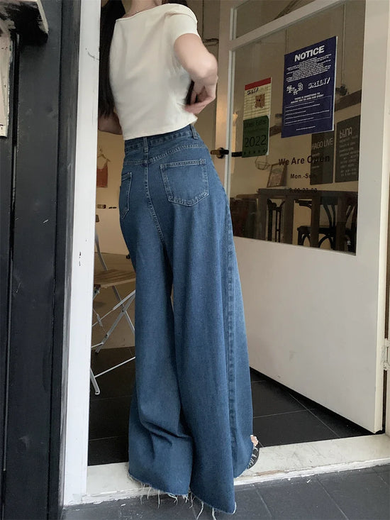Baggy Jeans  larghi a vita alta effetto corsetto: stile Y2K con un tocco retrò per look streetwear di tendenza