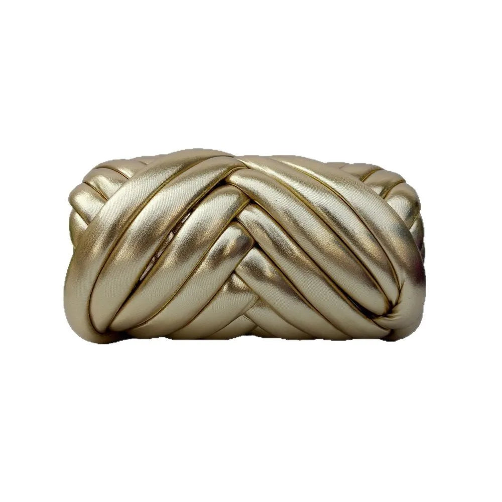 Filato mesh / ecopelle marshmallow per borse e uncinetto – opaco/lucido + pelle intrecciata artigianale