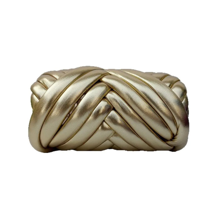 Filato mesh / ecopelle marshmallow per borse e uncinetto – opaco/lucido + pelle intrecciata artigianale