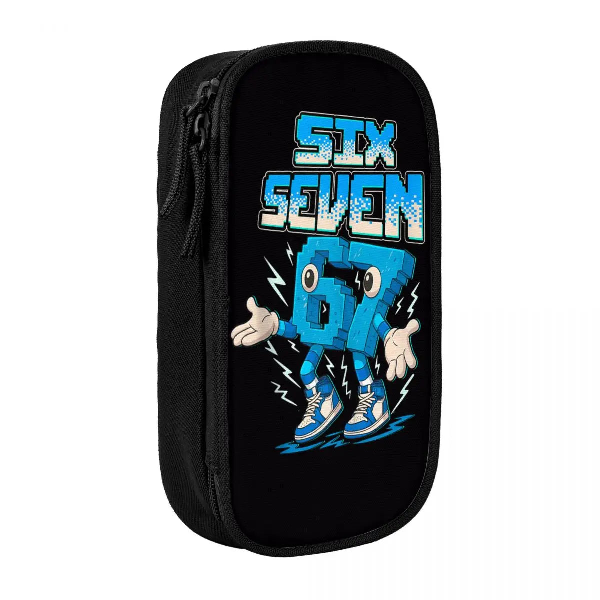Meme 6 7 Six Seven Italian Steal A Brainrot 67 Pencil Case Canvas Pencil Box Child Vintage College School Pencil Cases Supplies