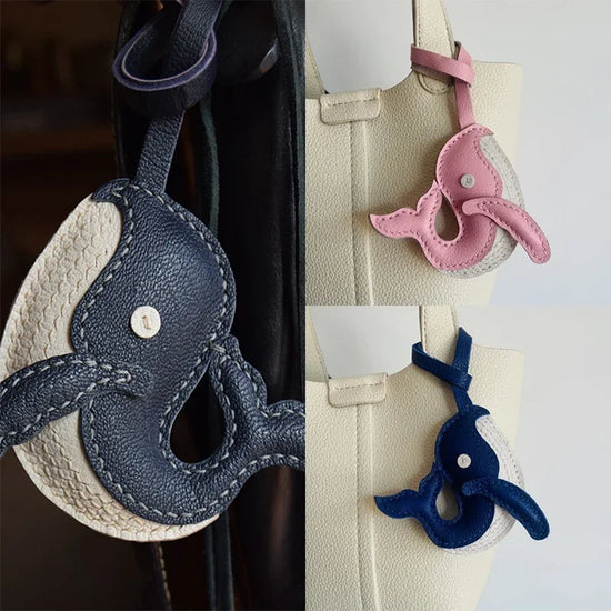 Ciondolo in Pelle a Forma di Animale – Portachiavi Artigianale per Borse e Zaini