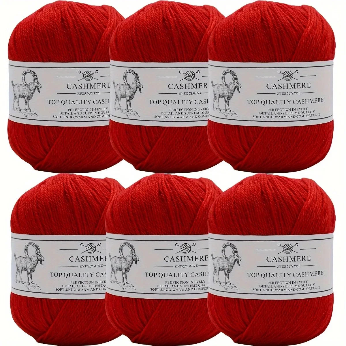 Set 6 gomitoli filo cashmere donna – Lana alta qualità per maglioni, sciarpe, cappelli e progetti fai-da-te