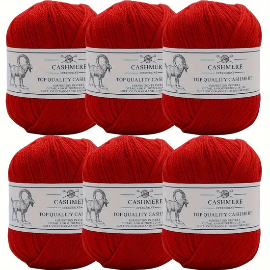 Set 6 gomitoli filo cashmere donna – Lana alta qualità per maglioni, sciarpe, cappelli e progetti fai-da-te