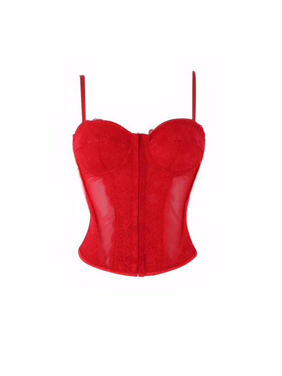 Corsetto Halter in Pizzo – Top Sexy Push Up Donna