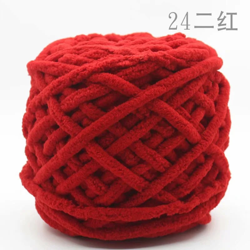Set 4 pezzi filato chenille cotone 400 g – morbido “ice strip” per coperte, sciarpe e lavori fai-da-te