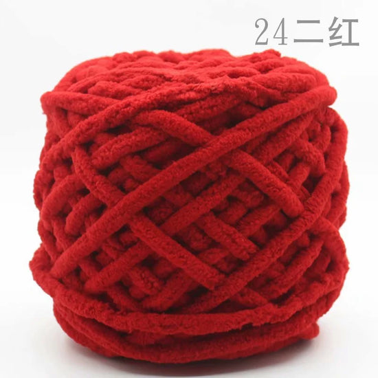 Set 4 pezzi filato chenille cotone 400 g – morbido “ice strip” per coperte, sciarpe e lavori fai-da-te