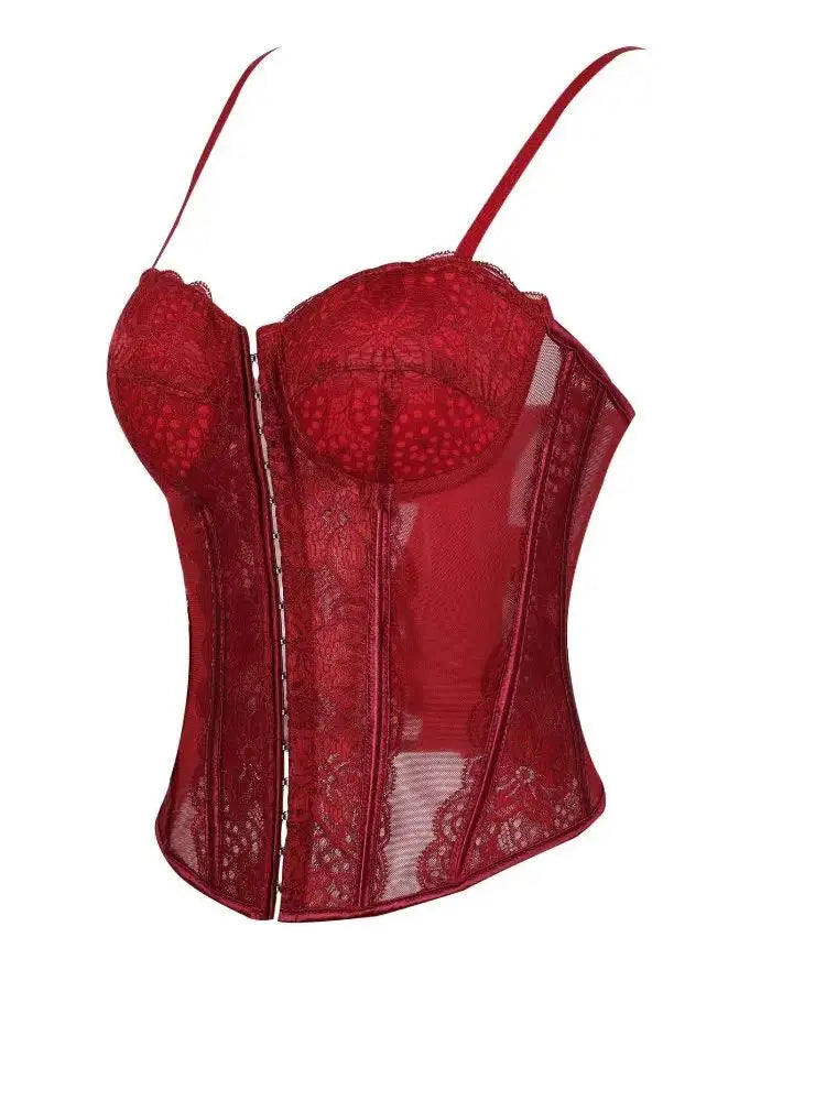 Corsetto Halter in Pizzo – Top Sexy Push Up Donna