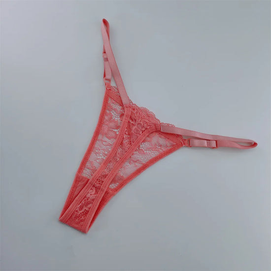 Set 3 Perizomi in Pizzo Trasparente Donna– Sexy Regolabile