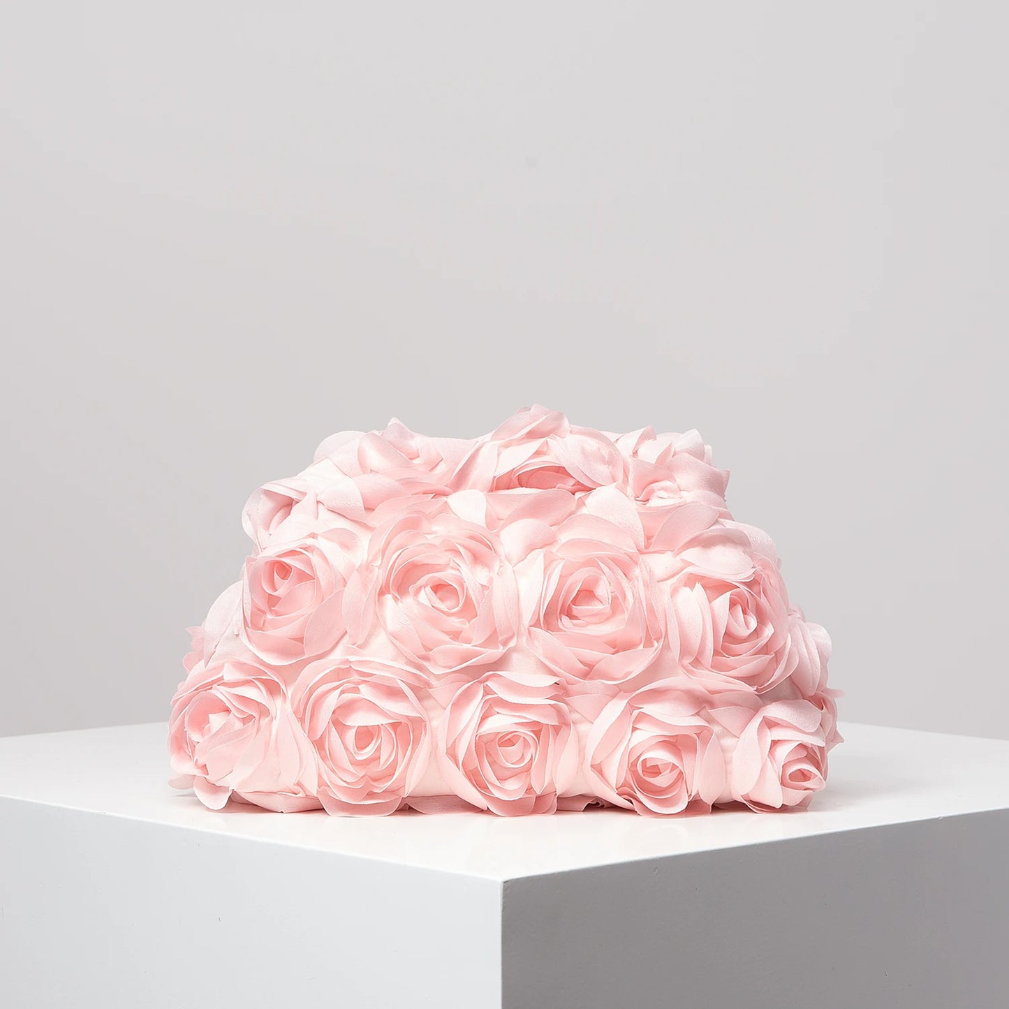 Clutch elegante rosa per donna – borsa clutch da cerimonia/partecipazione con rose, regalo perfetto per festa & cena