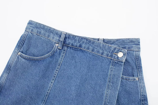 Completo Denim Donna – Set Top e Shorts Elegante Estate