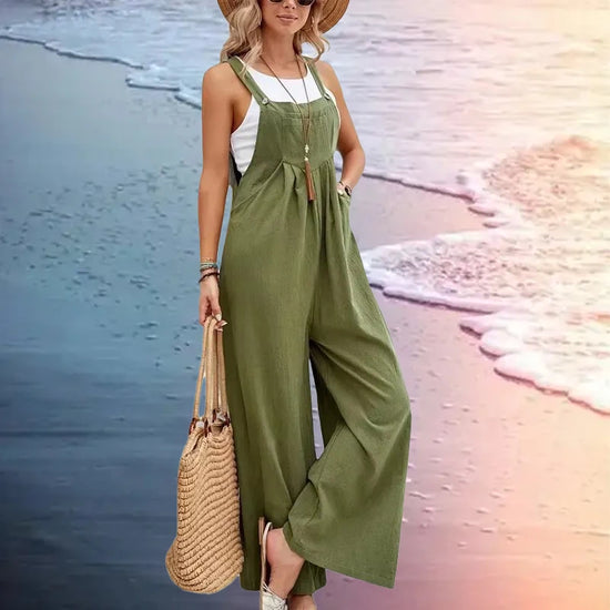 Salopette donna larga a gamba ampia – oversize casual elegante