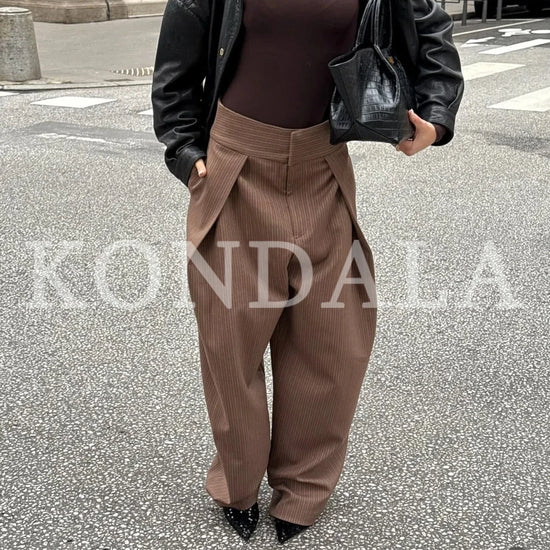 Pantaloni Balloon Donna Vita Alta – Loose Fit Eleganti Chic