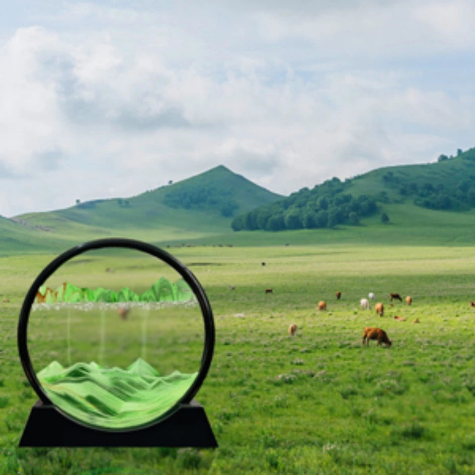 Quadro di Arte Sabbiosa 3D in Vetro – Sand Art Movimento per Casa e Ufficio