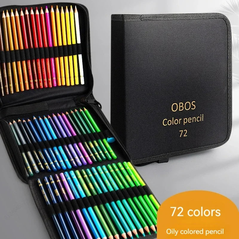 Set Matite Colorate 48/72/120/200 Colori – Oil e Acquerellabili per Disegno