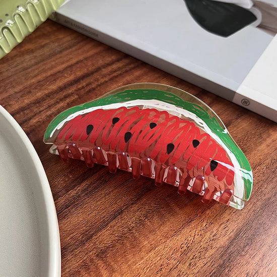 Pinza Capelli Frutta Kawaii – Clip Acrilica Grande Donna