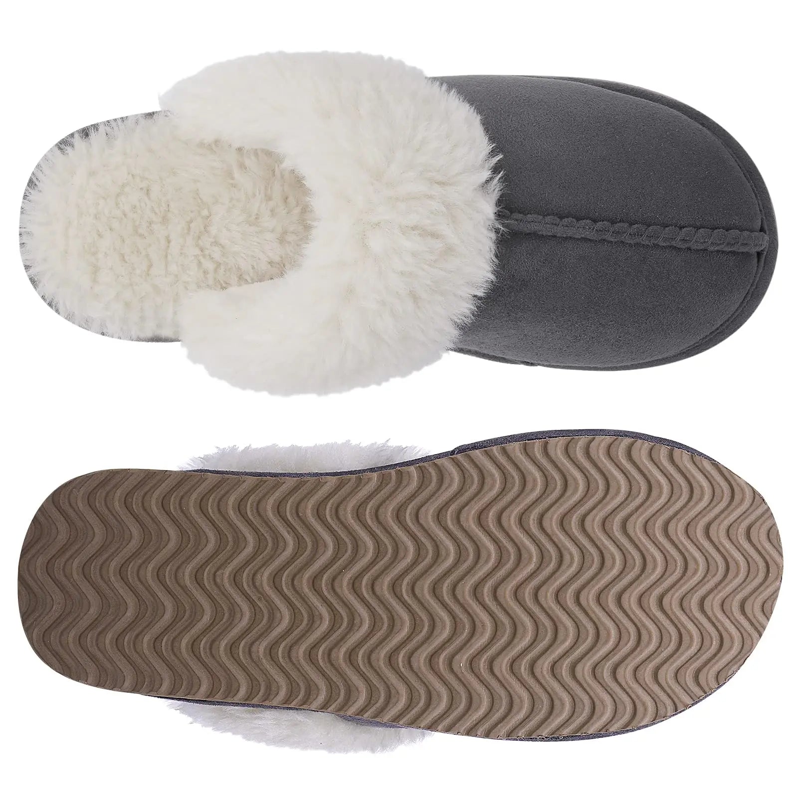 Ciabatte donna in pelliccia eco e suede – antiscivolo, indoor/outdoor, moda casa 2025