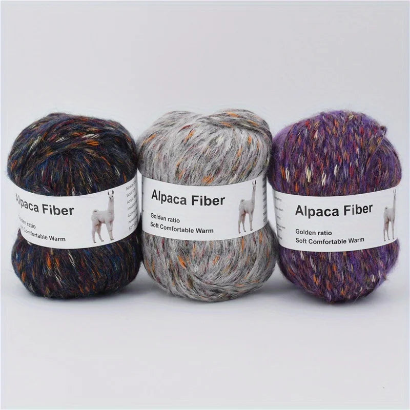 Set 6 gomitoli filo alpaca – lana alpaca hand-knit per sciarpe, cappotti, lavori intrecciati colorati fai-da-te