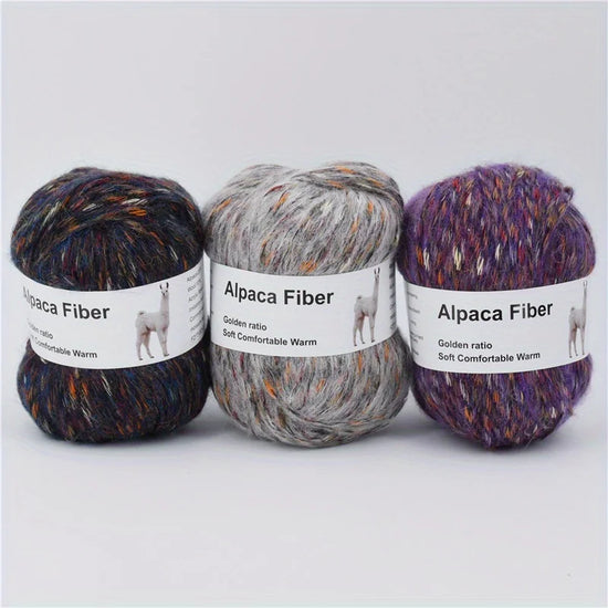 Set 6 gomitoli filo alpaca – lana alpaca hand-knit per sciarpe, cappotti, lavori intrecciati colorati fai-da-te