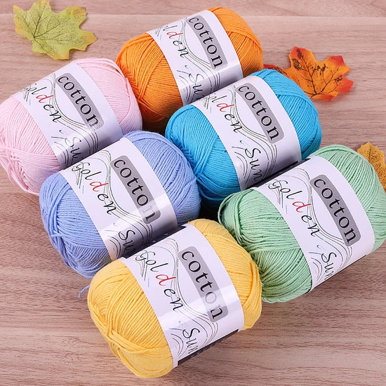 Filato in cotone 100% 200 g – filo medio-fino per uncinetto / knitting: maglioni, cappelli, copertine fai-da-te