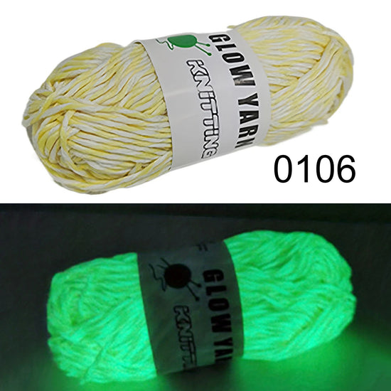 Filato luminoso in poliestere da 2 mm – Ideale per maglioni e cappelli che brillano al buio