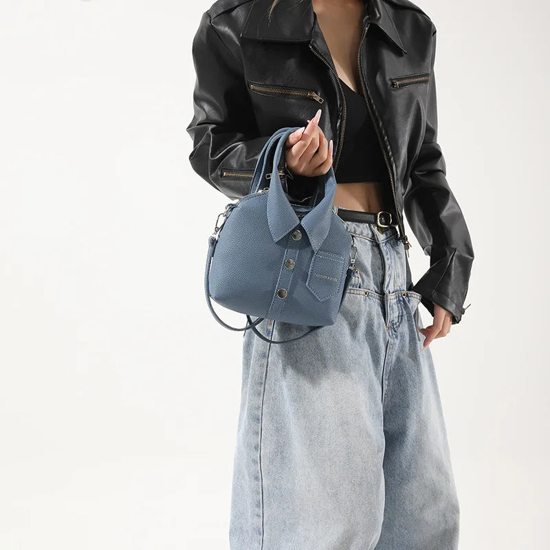 Borsa compatta quadrata in PU – shoulder / crossbody bag con zip, design elegante e di qualità per donna 2025