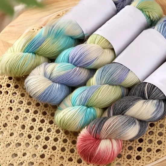 Set 3 × 100 g Lana Multicolore Sfumata – Filato Gradient per Maglieria e Uncinetto