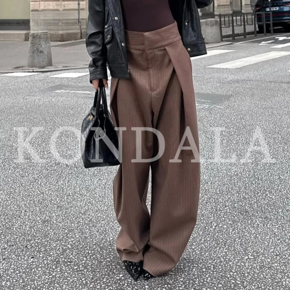 Pantaloni Balloon Donna Vita Alta – Loose Fit Eleganti Chic