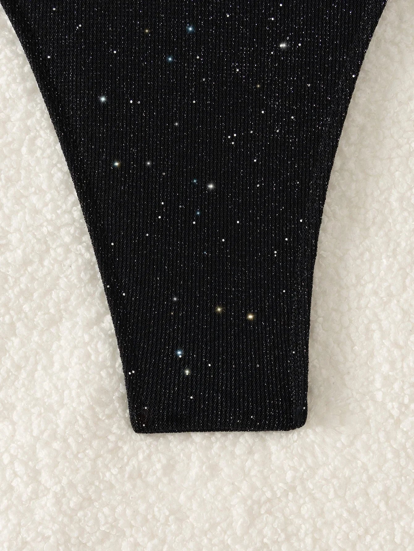 Bikini Nero con Paillettes – Costume Sexy Push Up Brillante