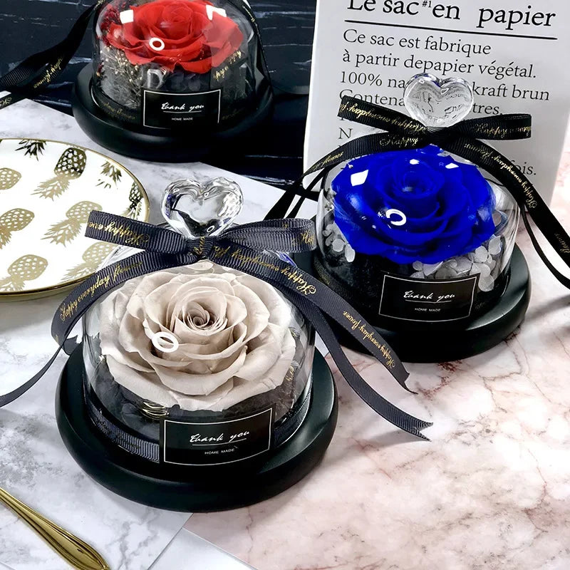 Rosa Eterna LED in Cupola di Vetro – Regalo Romantico San Valentino & Anniversari
