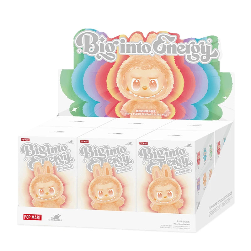 POP MART The Monsters Big Into Energy – Vinil / peluche pendant blind box, collezione limitata, altezza 17 cm