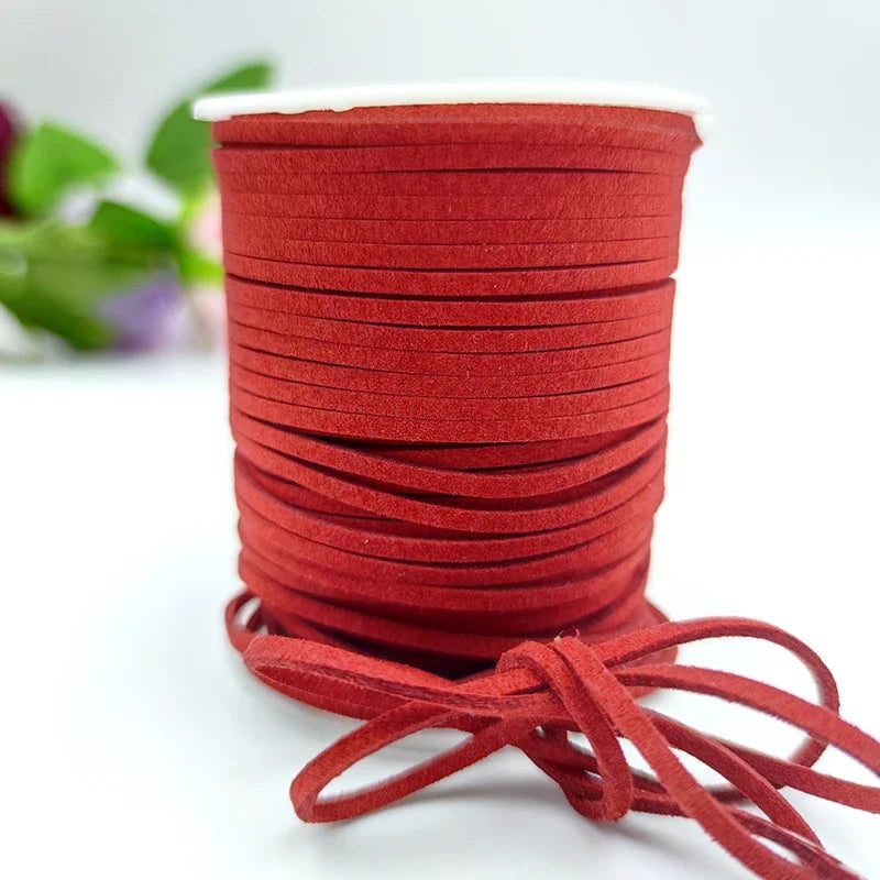 Cordoncino intrecciato in velluto coreano 45 m – Cordone in finta pelle decorazioni fai-da-te,