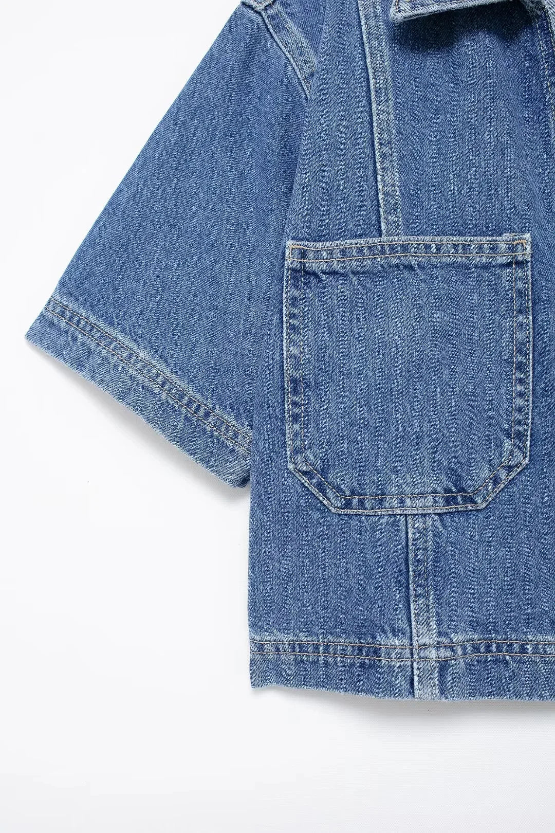 Completo Denim Donna – Set Top e Shorts Elegante Estate