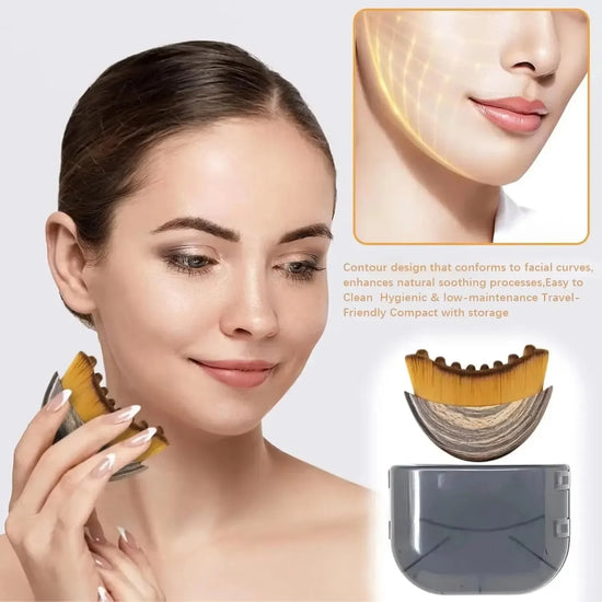 Spazzola Drenaggio Linfatico Viso – Massaggiatore Manuale per Skincare