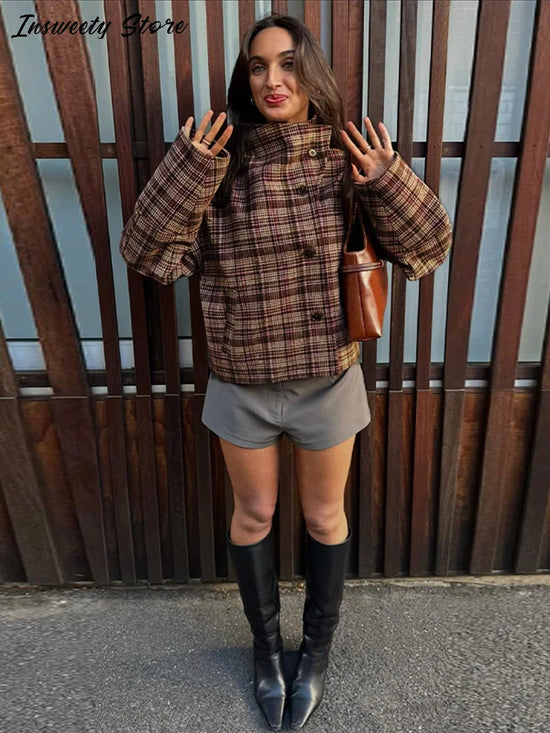Giacca donna con collo alto e bottoni, modelli 01-04