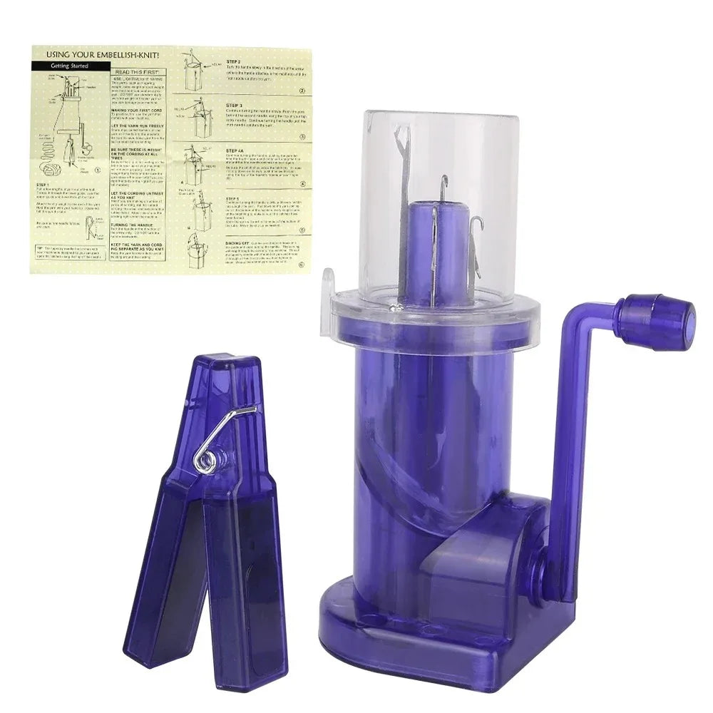 Macchina Maglieria Manuale Portatile con Manovella – Knitting Loom DIY